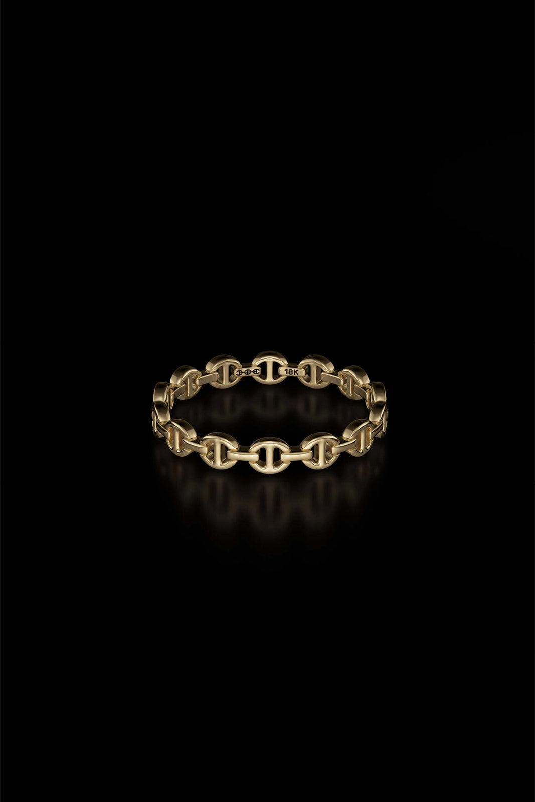 Hoorsenbuhs | 18K Yellow Gold Micro Dame II Tri-Link Ring | A 
