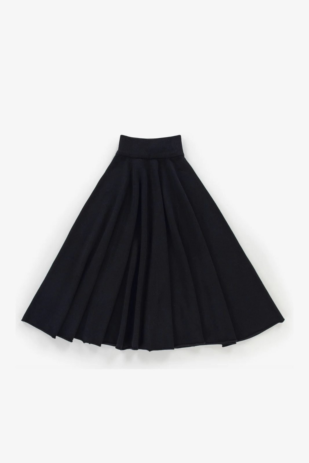 Black knee length circle skirt hotsell