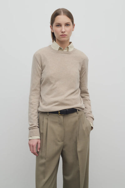 Jazor Sweater in Cashmere - Beige Melange