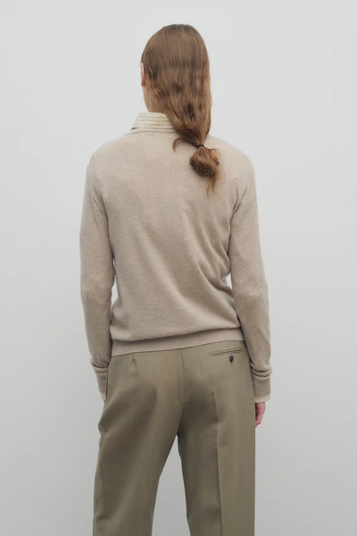 Jazor Sweater in Cashmere - Beige Melange