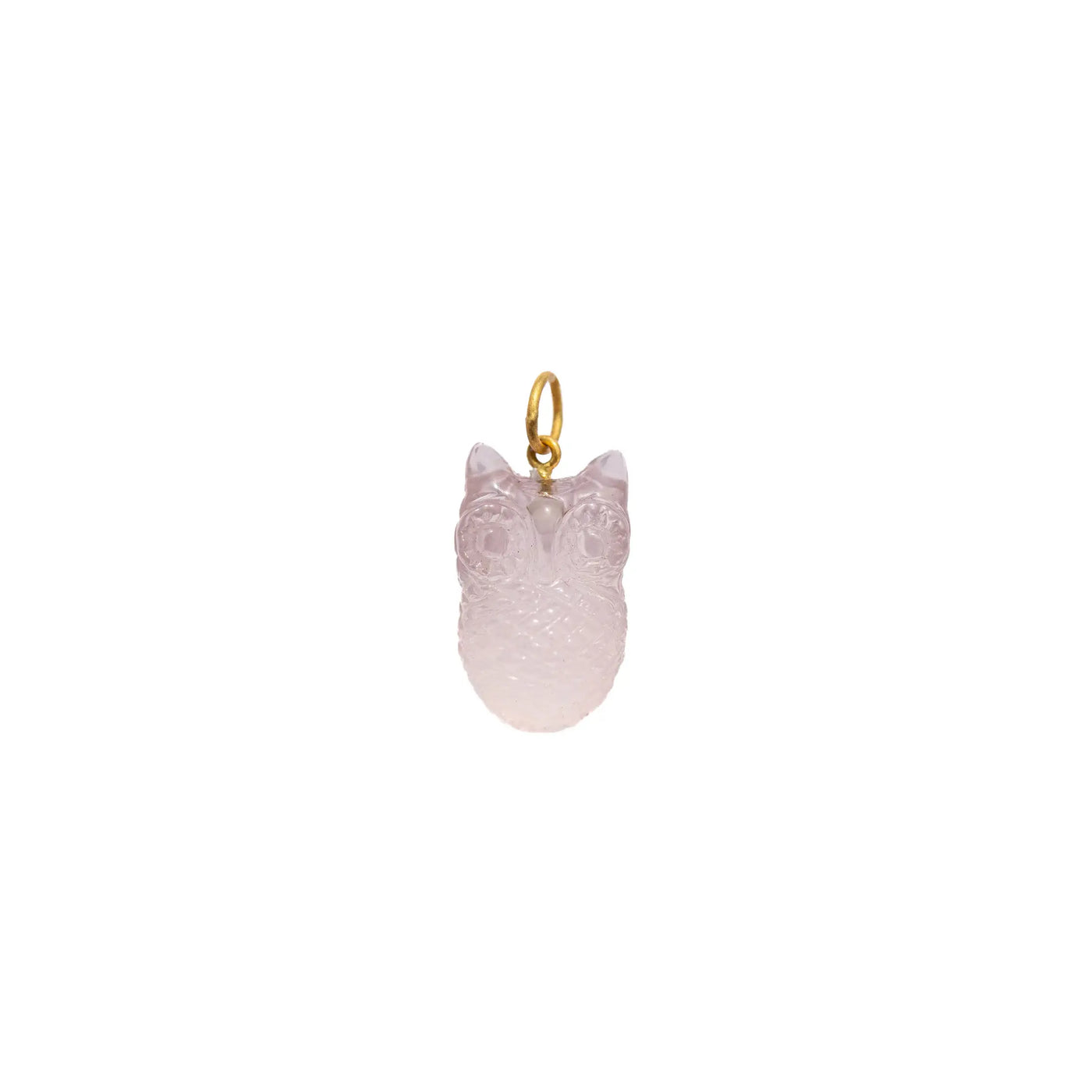 22K Yellow Gold Rose Quartz Archimede Pendant