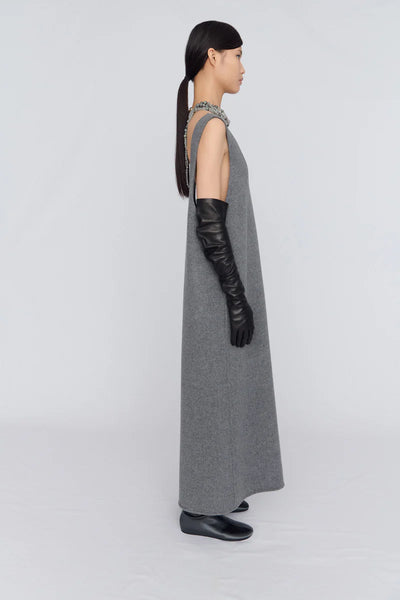 Vest dress in double face wool