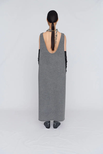 Vest dress in double face wool