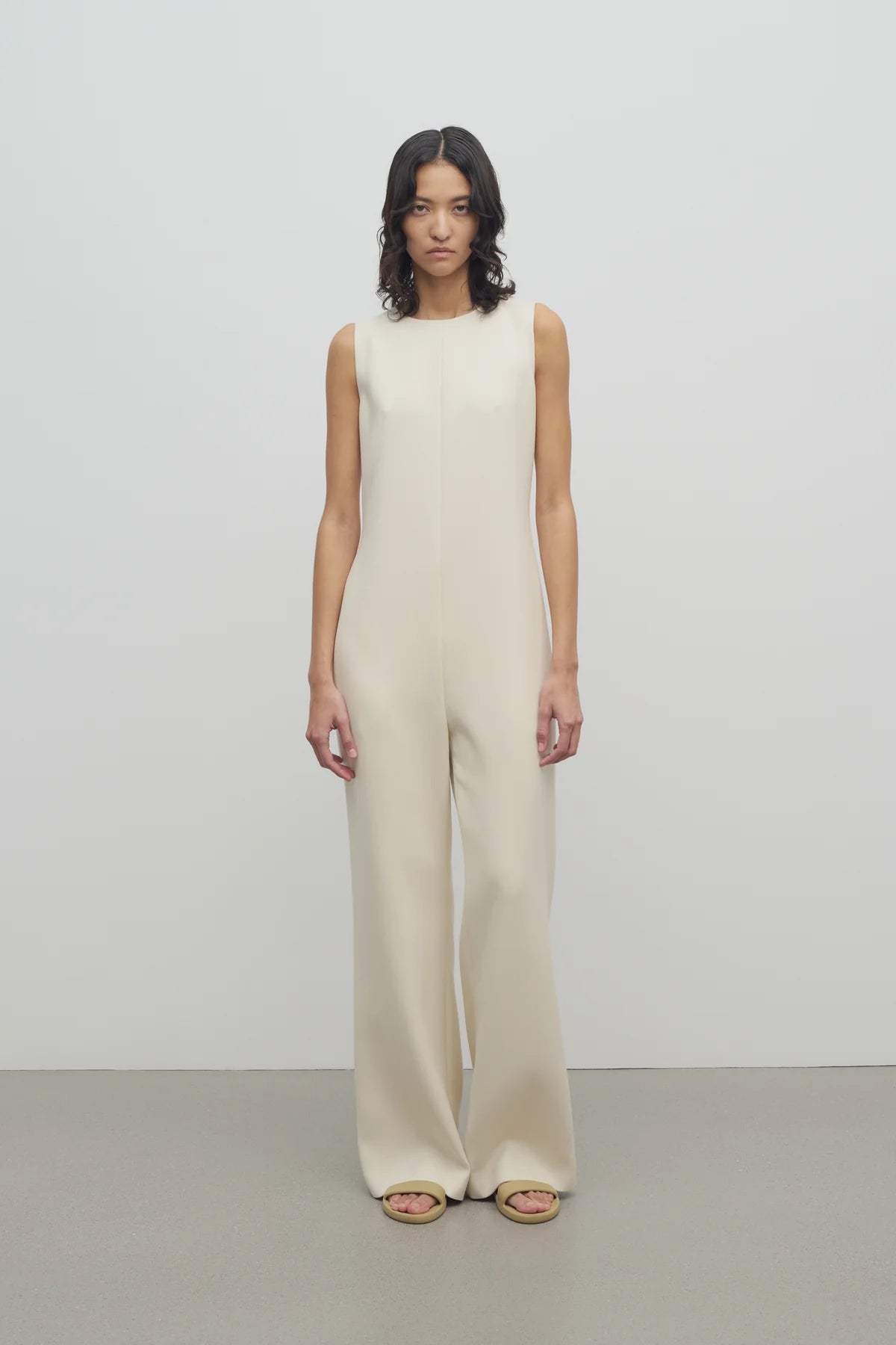 Levante Jumpsuit in Wool - Ivory