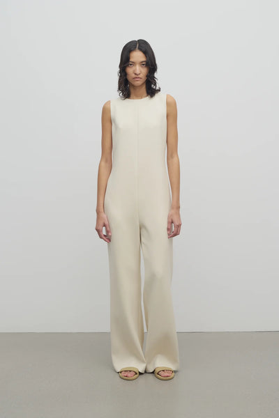 Levante Jumpsuit in Wool - Ivory