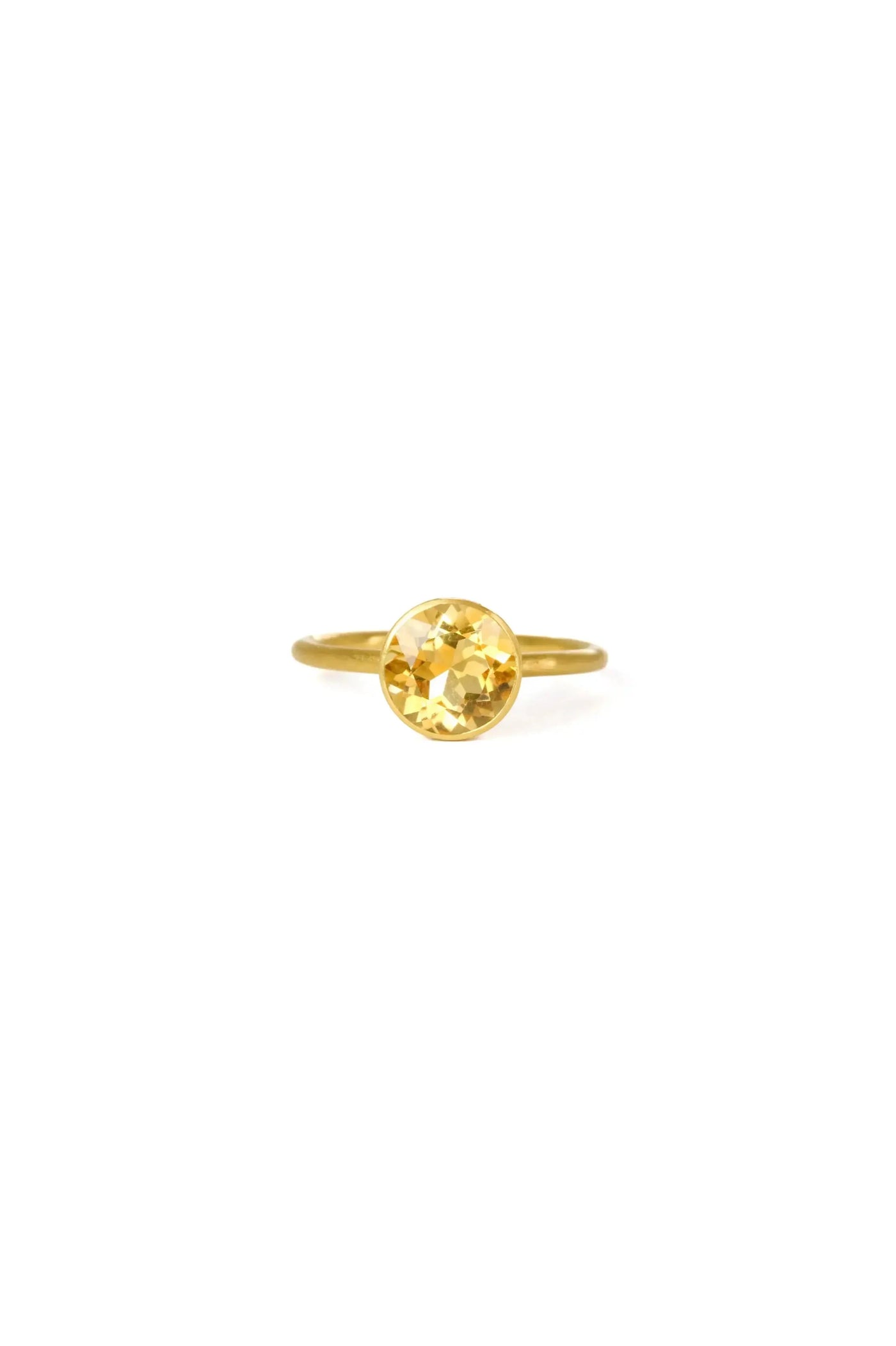 22K Yellow Gold Yellow Sapphire Miniature Princess Ring