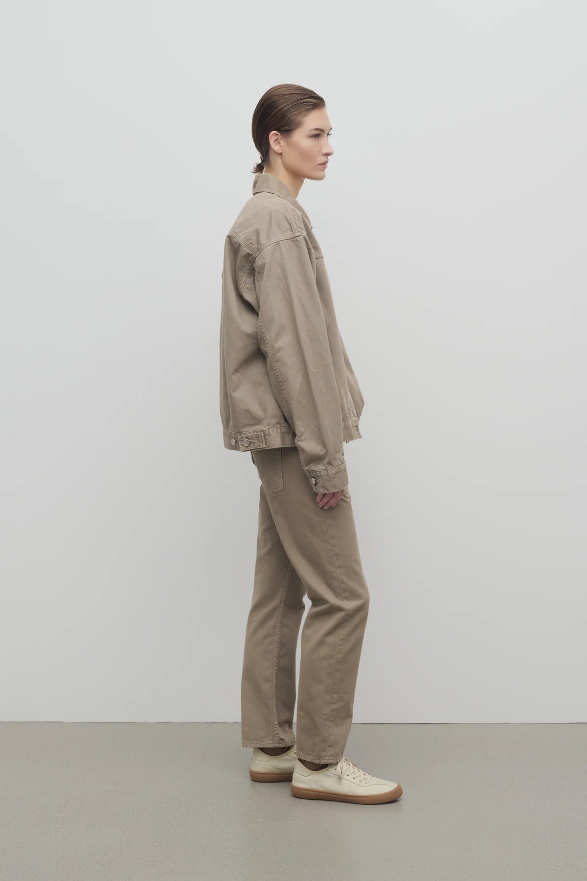 Riaco Jean in Cotton - Taupe