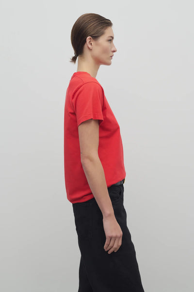 Florie Top in Cotton - Tomato Red