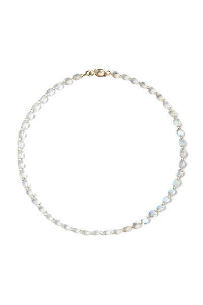 20K Yellow Gold Rainbow Moonstone 21"  Lady Like Necklace