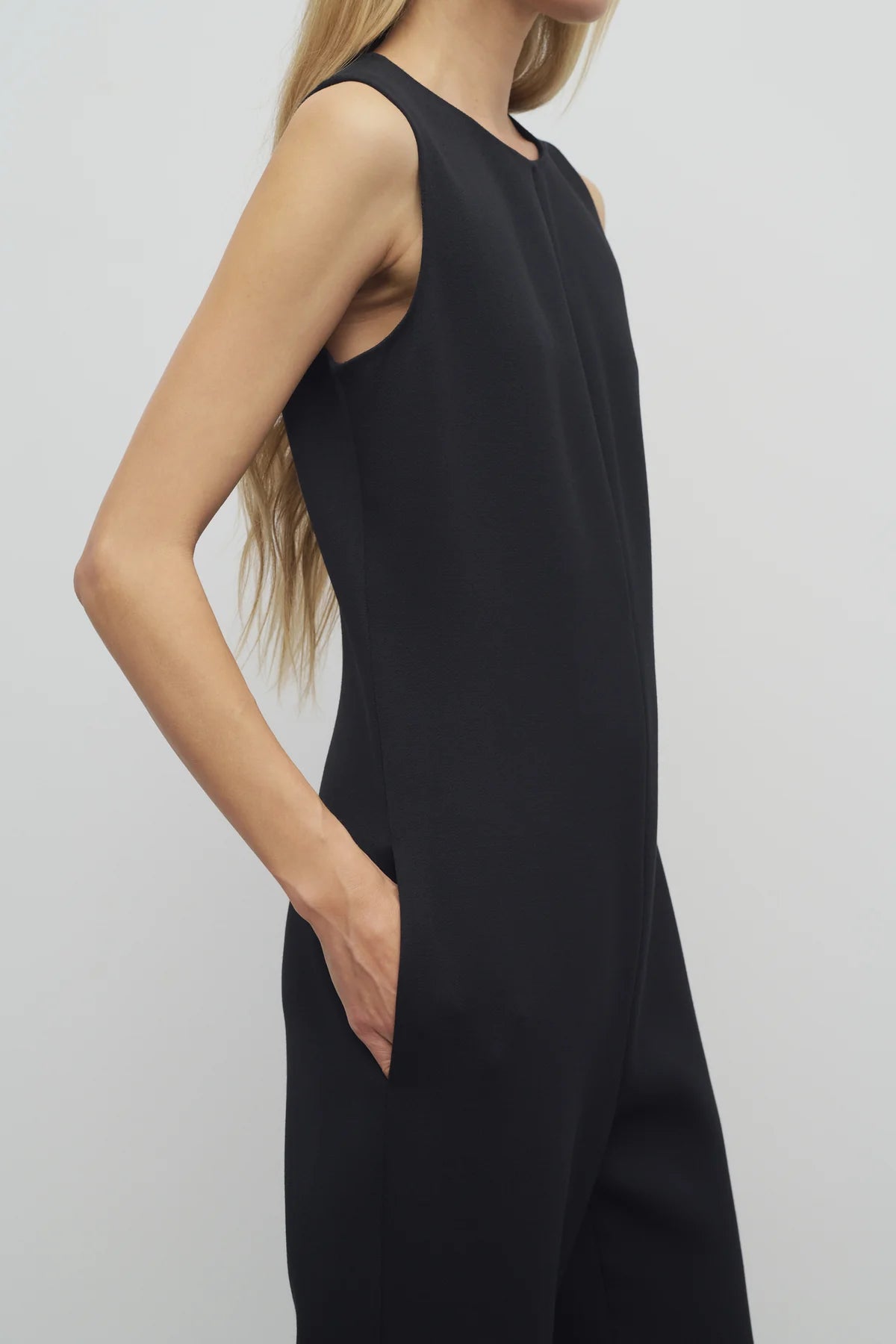 Levante Jumpsuit in Wool - Black