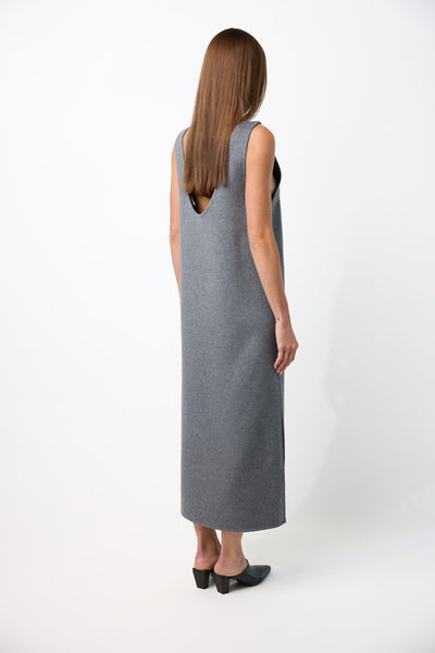 Vest dress in double face wool