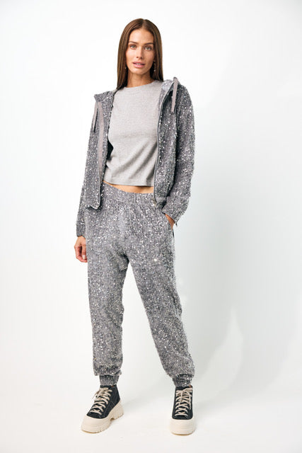 Sequin Knitted Sweatpants