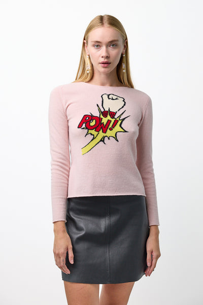 Cashmere POW! Crewneck Sweater