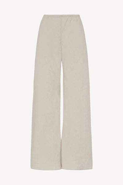 Gala Pant in Silk and Linen - Pearl Grey