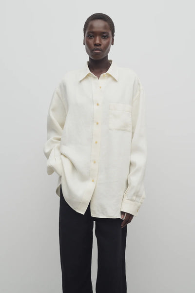 Nesson Shirt in Linen - White