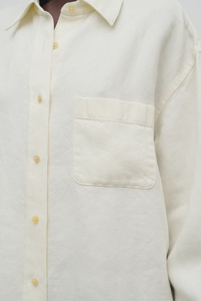 Nesson Shirt in Linen - White