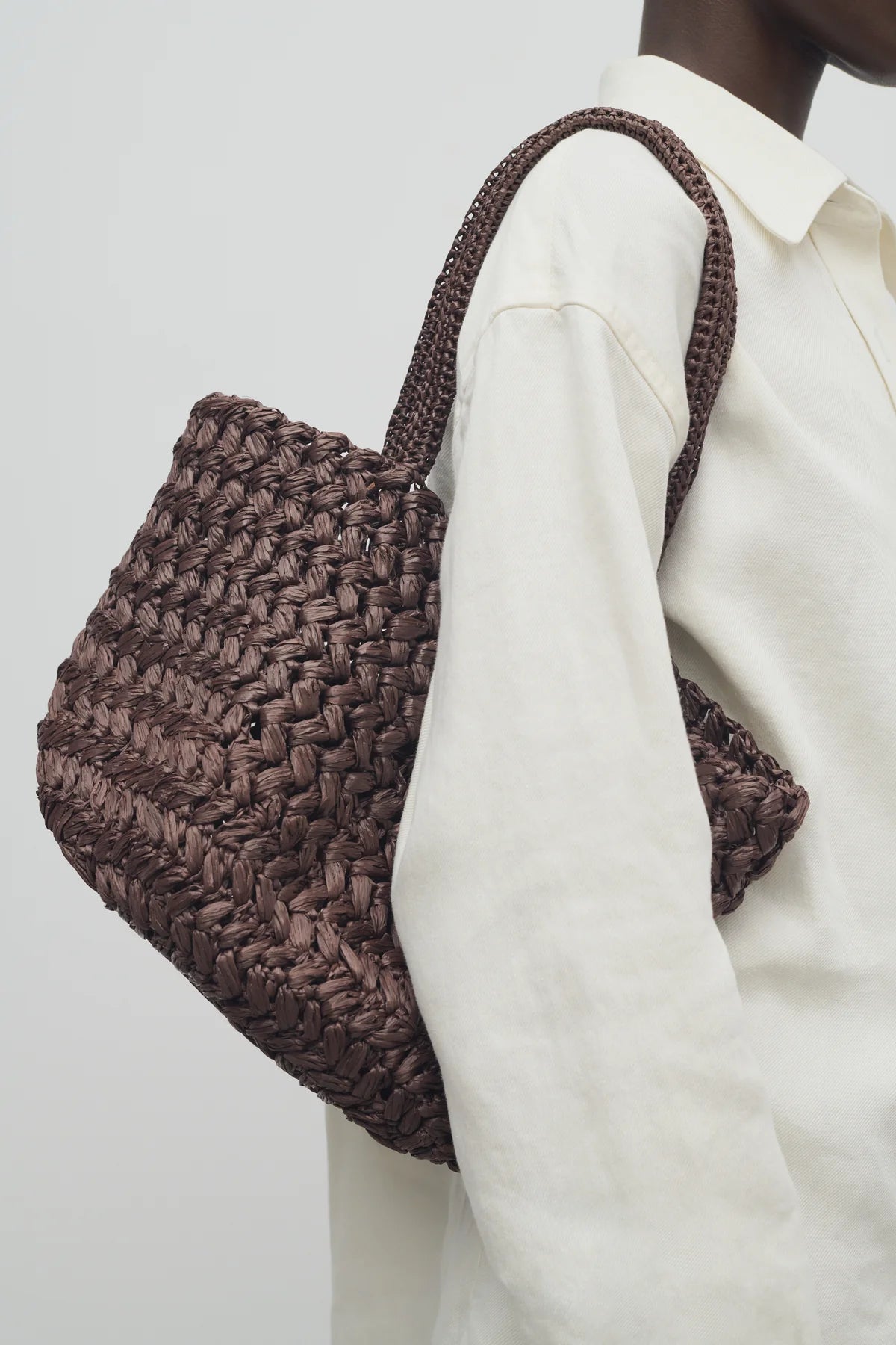 Estelle Bag in Raffia - Espresso