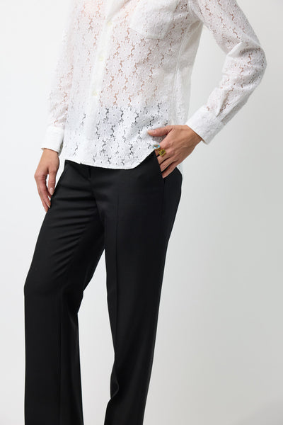 Lace Flower Button Down Blouse