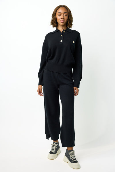 Iconic cashmere trousers in black