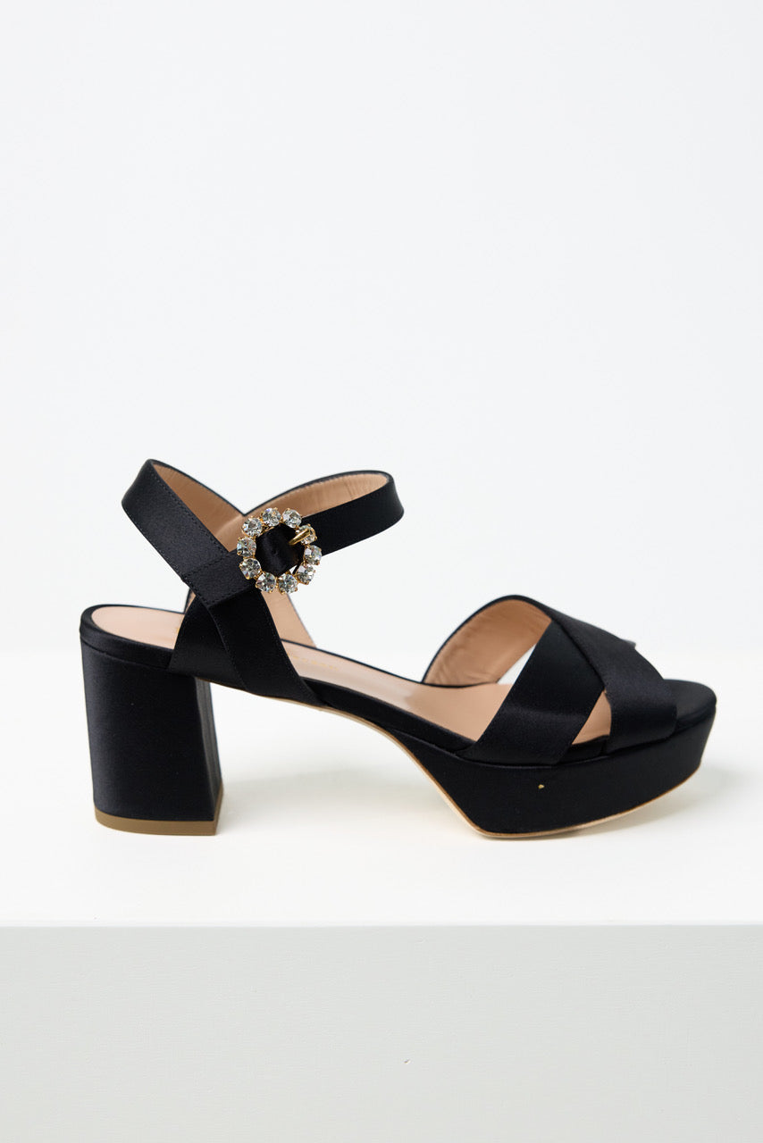 Diedre Crystal Platform Sandal