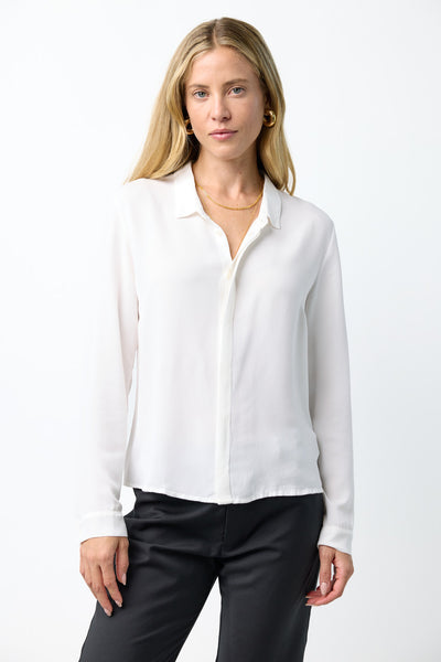 Button Down Silk Blouse