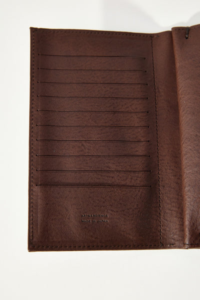 Flap Bi-Fold Wallet in Dark Brown