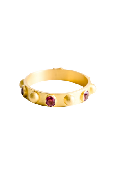 20K Yellow Gold Tourmaline Bangle