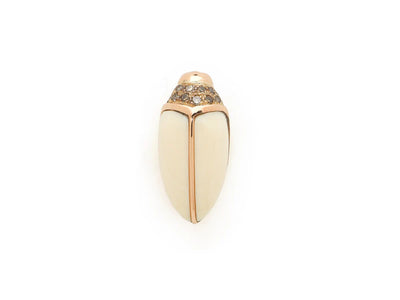 18K Rose Gold Mini Scarab Mammoth Stud Single Earring