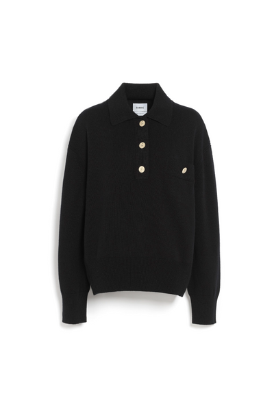 Cashmere polo collar jumper