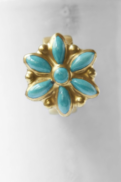 Serena Blue Flower Ring Cup