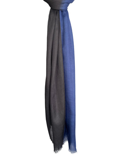 Toosh Lisse Two Tone Stole: Bleu Nuit+ Black