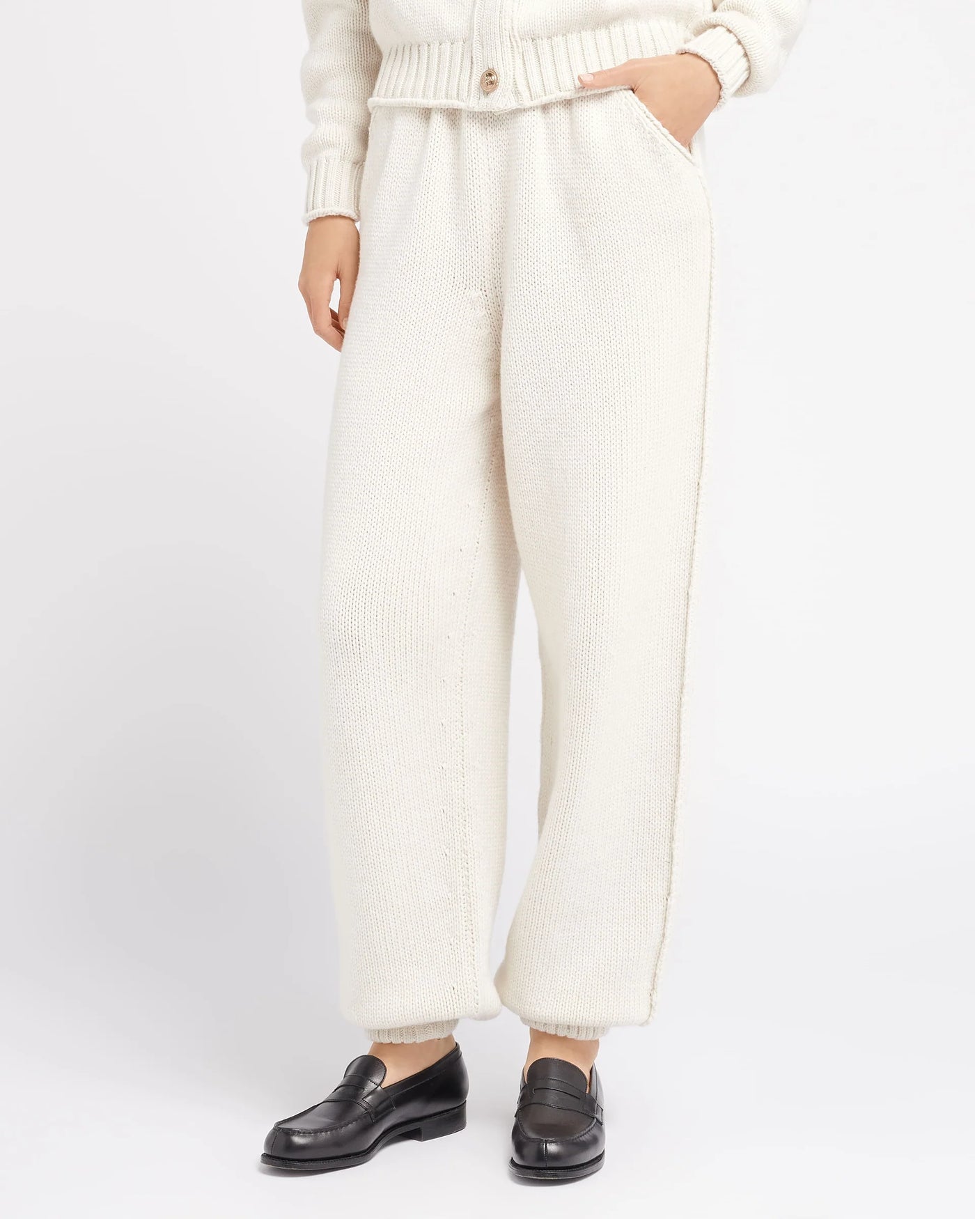 Trousers in chunky cashmere