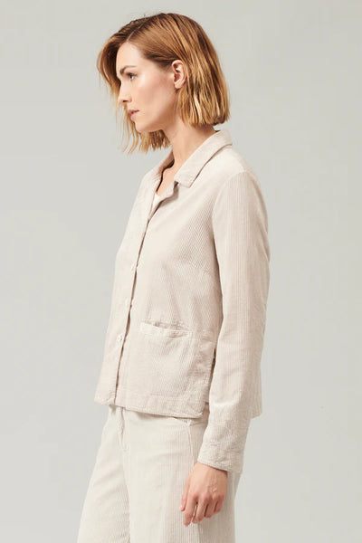 Stretch Viscose and Cotton Corduroy Jacket