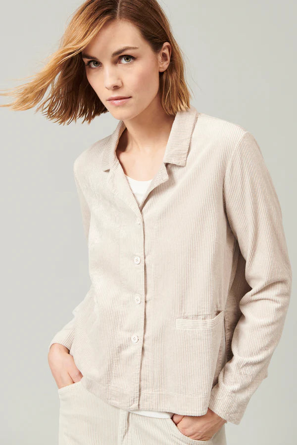 Stretch Viscose and Cotton Corduroy Jacket