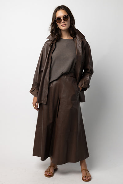 Leather Gaucho Pants