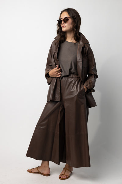 Leather Gaucho Pants