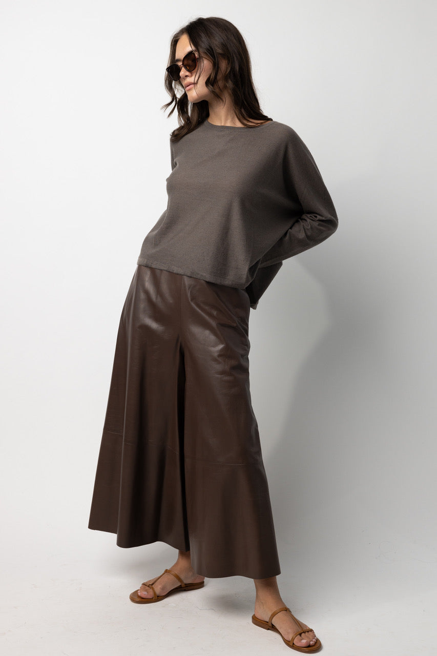 Leather Gaucho Pants