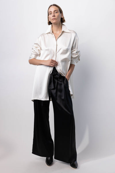 Silk Wide Leg Pants