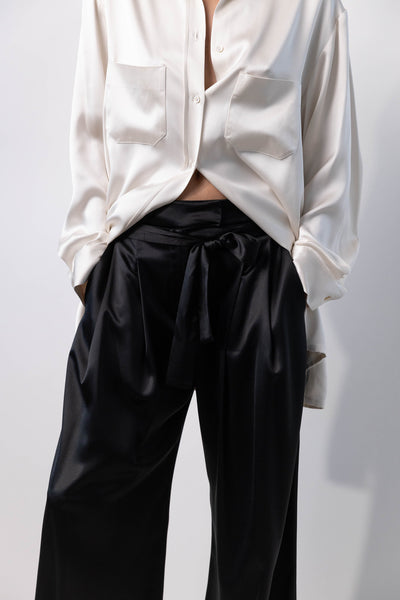 Silk Wide Leg Pants