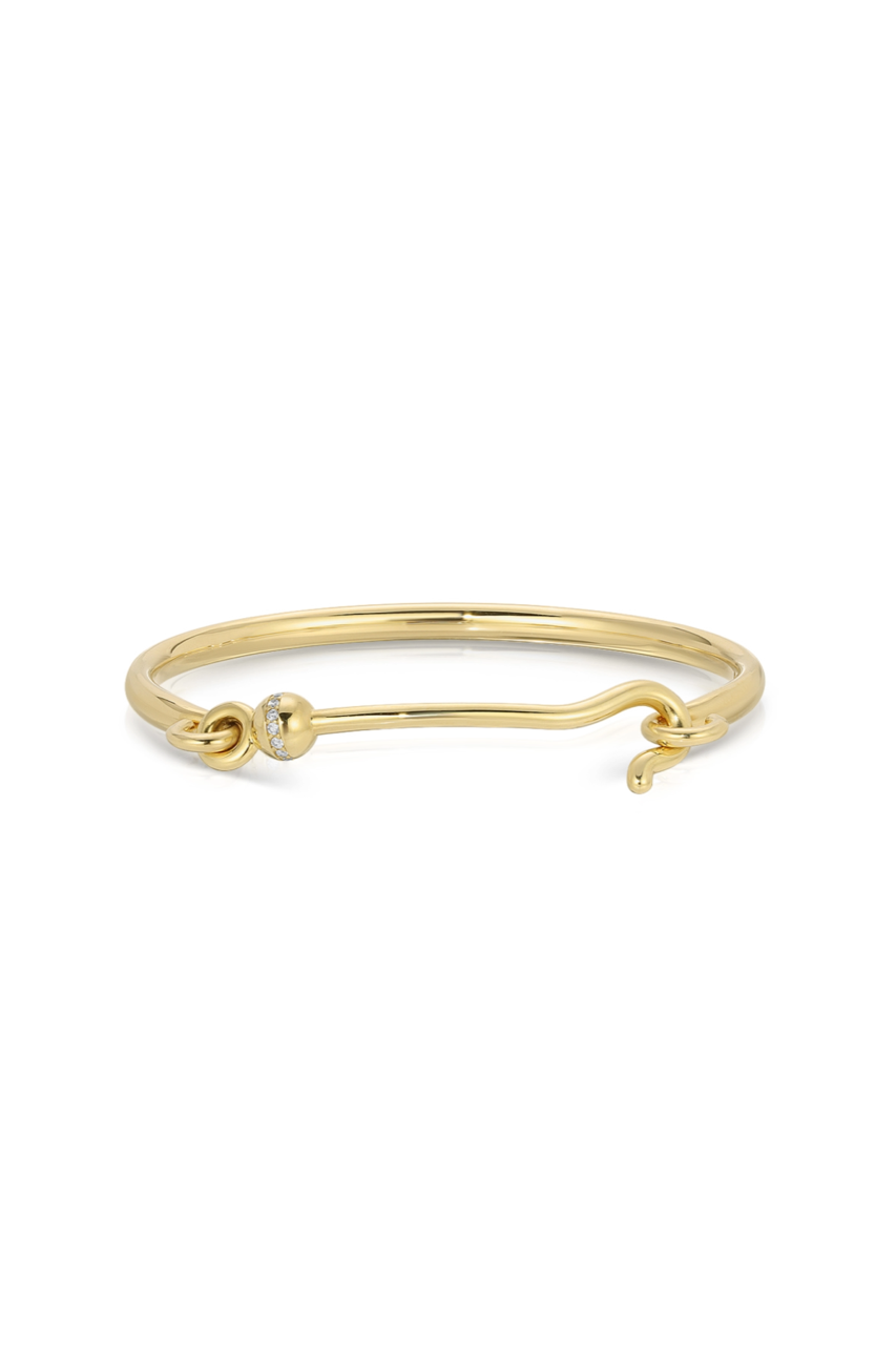 14K Yellow Gold Hook Bangle