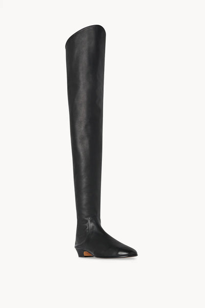 Awar Knee Boot in Black Leather