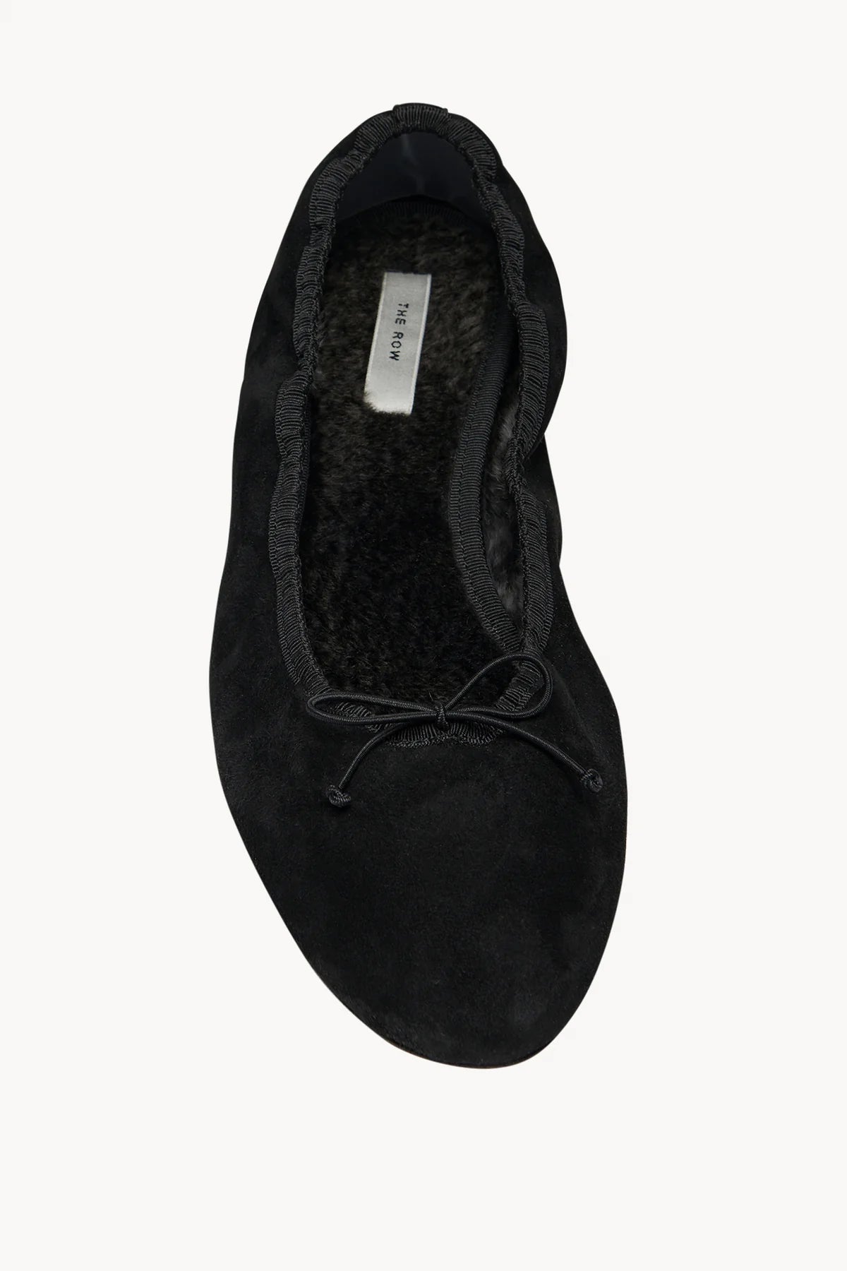 Awar Heeled Ballerina in Black Suede