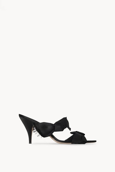 Vika Knot Heeled Sandal in Satin