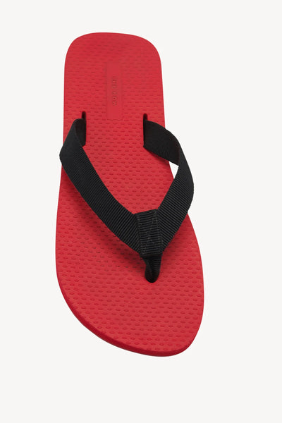 Dune Classic Sandal in Rubber - Scarlet