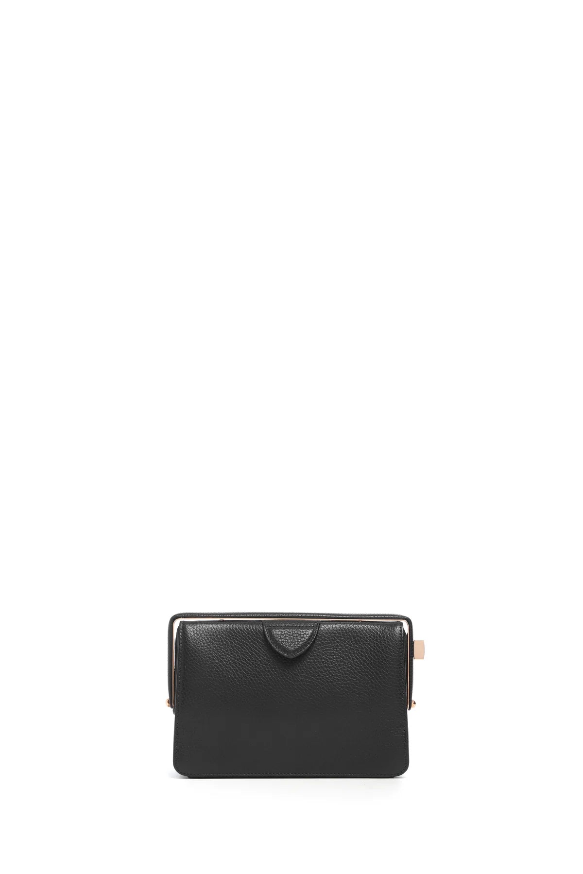 Carrington Clutch in Black Textured Leather