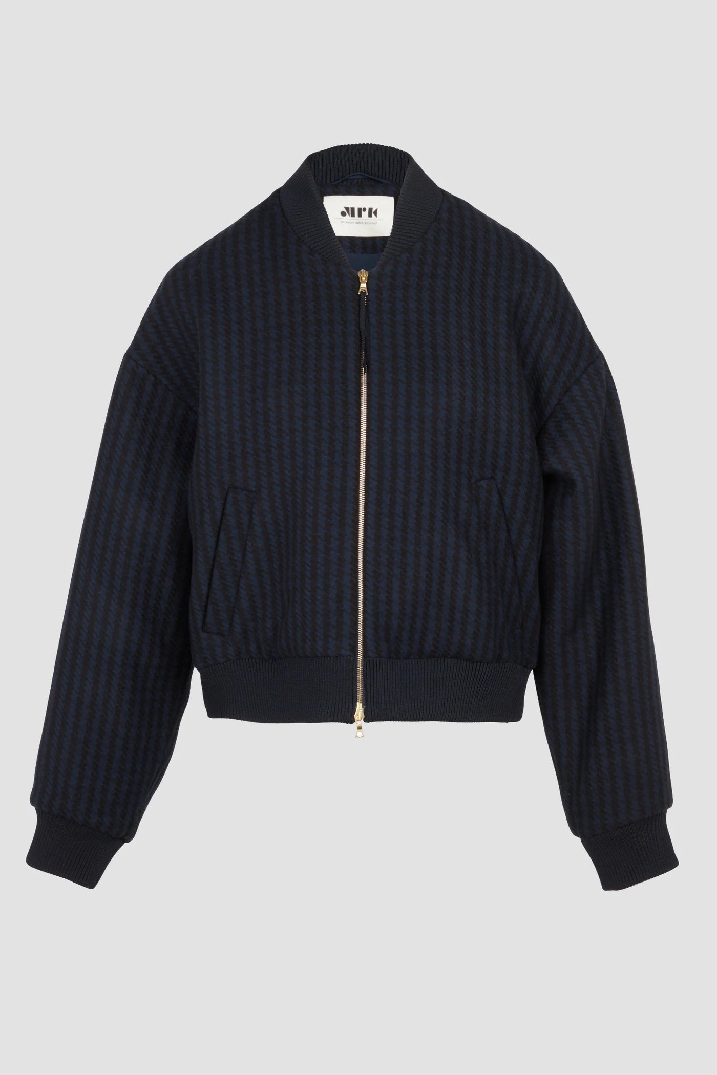 Houndstooth Bomber Jacket