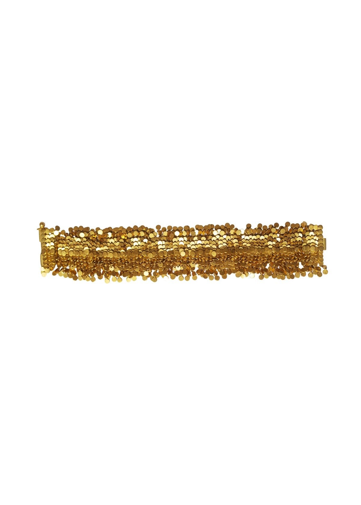 22K Yellow Gold 6.5" Fringe Mermaid Bracelet