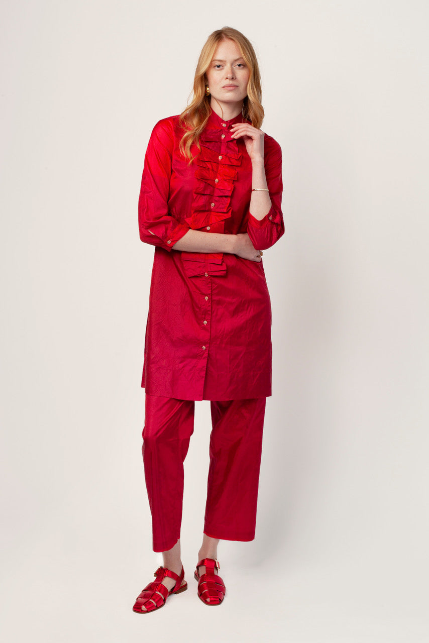 Jodhpur Shirtdress with Ruffle