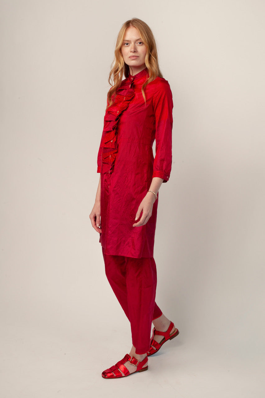 Jodhpur Shirtdress with Ruffle