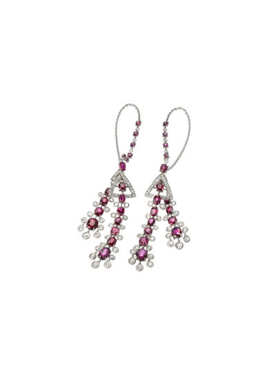 Ruby and Diamond Passion Ignited Ear Chains